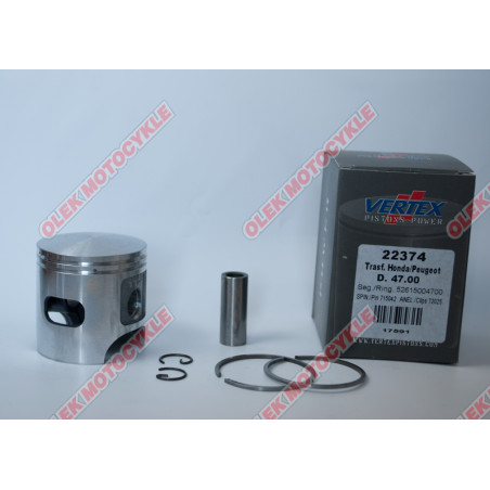 VERTEX piston TOP PERFORMANCES HONDA,PEUGEOT 46.95 mm pin 12mm