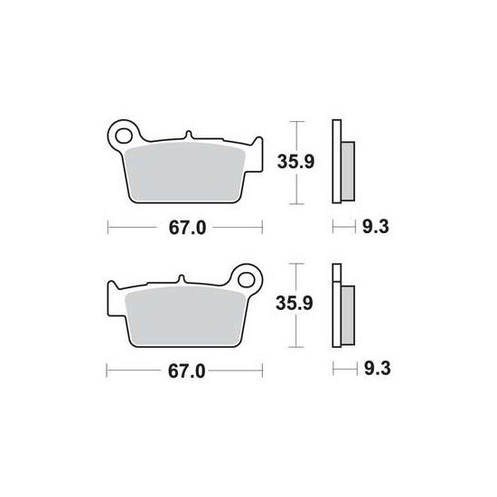 Galfer Sintered Metal stabdžių kaladėlės Yamaha, Suzuki, Kawasaki, Sherco, Aprilia modeliams