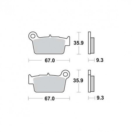 Galfer Sintered Metal stabdžių kaladėlės Yamaha, Suzuki, Kawasaki, Sherco, Aprilia modeliams