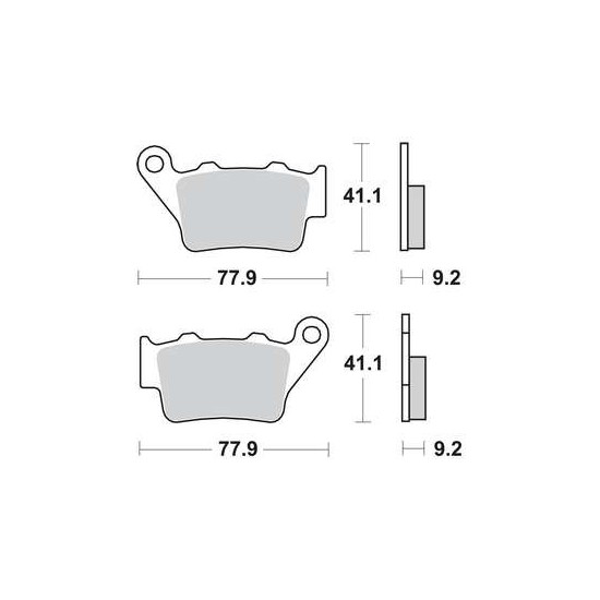 Galfer Semi Metal galinės stabdžių kaladėlės Yamaha WR 125, Husqvarna, KTM, Gas Gas, Aprilia modeliams