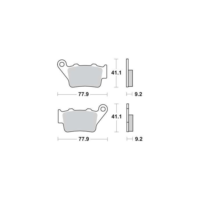 Galfer Semi Metal rear brake pads for Yamaha WR 125, Husqvarna, KTM, Gas Gas, Aprilia models