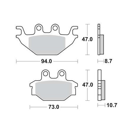 Galfer Semi Metal rear brake pads for Yamaha YZF R 125 models