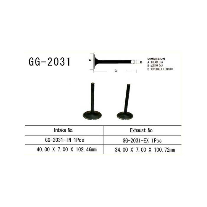 VESRAH exhaust valve YAMAHA YFM 450, KODIAK, GRIZZLY, WOLVERINE '03-14' (for 1 engine) (OEM: 5GH-12121-00) (1pc.) (MADE IN J