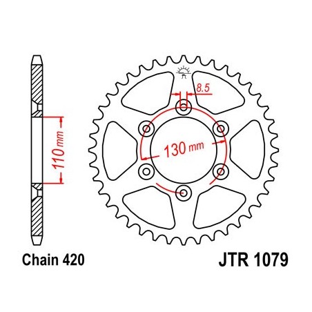 CPI SM rear sprocket 62 teeth