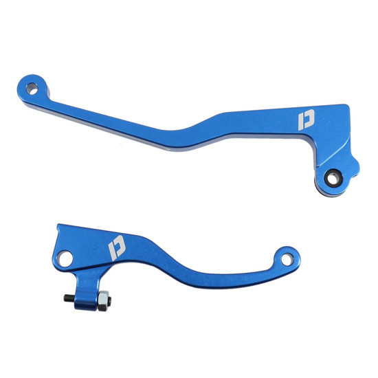 LEVER -GEARED 50c- DOPPLER FOR DERBI SENDA DRD (PAIR)O 2011- - CNC BLUE (PAIR)
