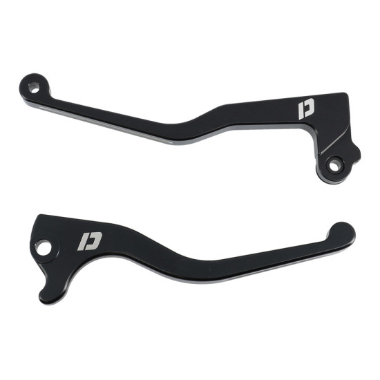LEVER -GEARED 50c- DOPPLER FOR DERBI SENDA / SMT 11- / GPR NUDE 06- / EVO 08 CNC BLACK (PAIR)