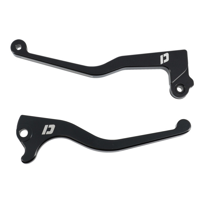 LEVER -GEARED 50c- DOPPLER FOR DERBI SENDA / SMT 11- / GPR NUDE 06- / EVO 08 CNC BLACK (PAIR)