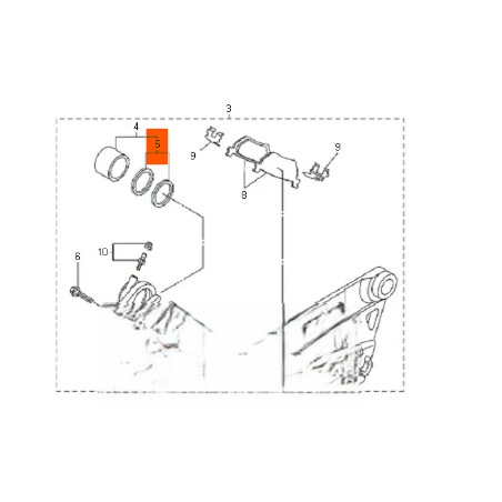copy of ALL BALLS rear brake caliper piston KAWASAKI KX 80 / 85 '91-18, YAMAHA 80 / 85 '93-22 ( 1 pc. ) 18-9006
