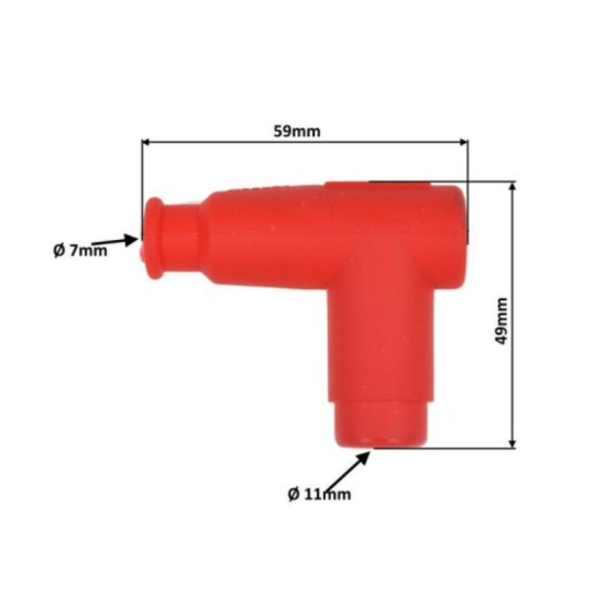 copy of 101 Octane spark plug pipe with spark plug wire