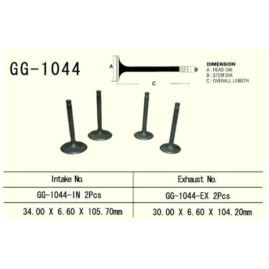 VESRAH Exhaust valve HONDA...