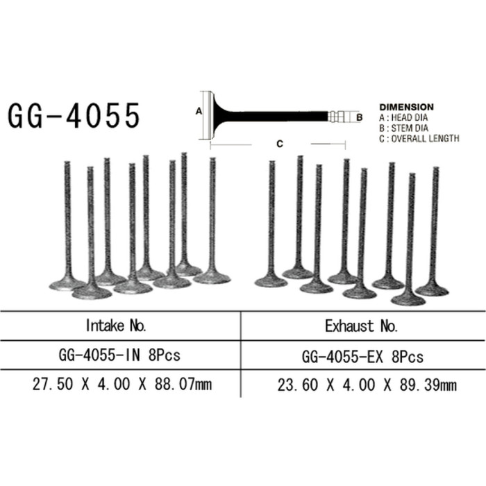 VESRAH exhaust valve KAWASAKI ZX 9RR '05-06' (ZX6002N1, N6F) (OEM: 12005-0034) (1pc,) (MADE IN JAPAN)
