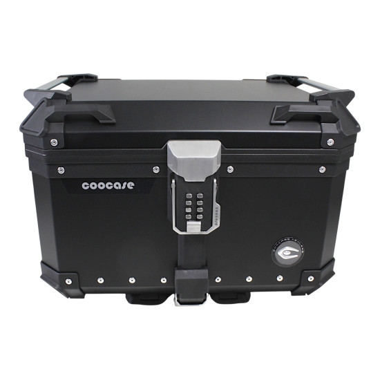 KUFER CENTRALNY ALUMINIOWY COOCASE 55L KEYLESS Z WYSUWANYM OPARCIEM CZARNY