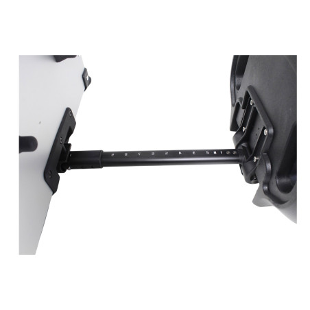 KUFER CENTRALNY ALUMINIOWY COOCASE 55L KEYLESS Z WYSUWANYM OPARCIEM SREBRNY
