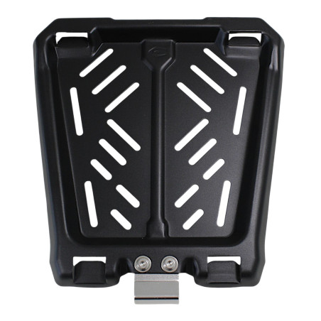 KUFER CENTRALNY ALUMINIOWY COOCASE 55L KEYLESS Z WYSUWANYM OPARCIEM SREBRNY