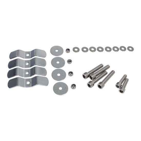 KUFER CENTRALNY ALUMINIOWY COOCASE 55L KEYLESS Z WYSUWANYM OPARCIEM SREBRNY