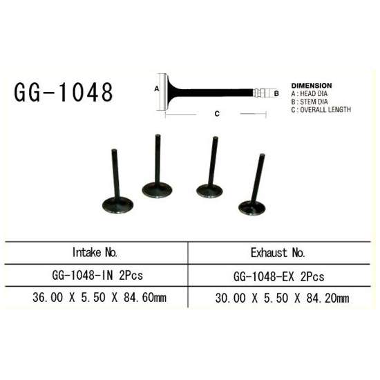 VESRAH Exhaust valve HONDA...