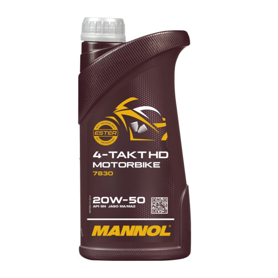 MANNOL 20W50 4T MOTORBIKE HD pusiau sintetinė variklio alyva 1L