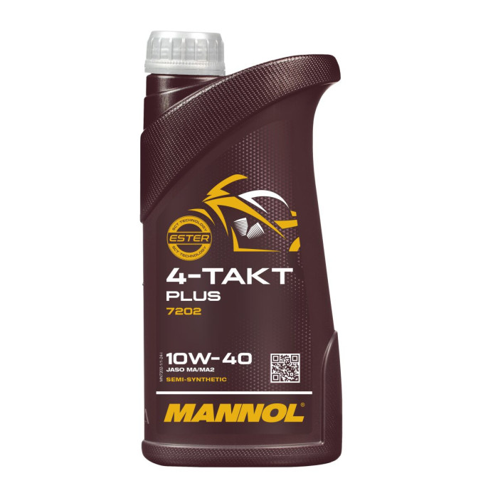 MANNOL 10W40 4T PLUS pusiau sintetinė variklio alyva 1L