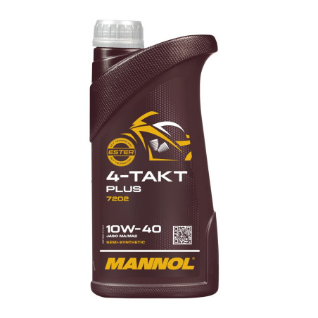 MANNOL 10W40 4T PLUS pusiau sintetinė variklio alyva 1L