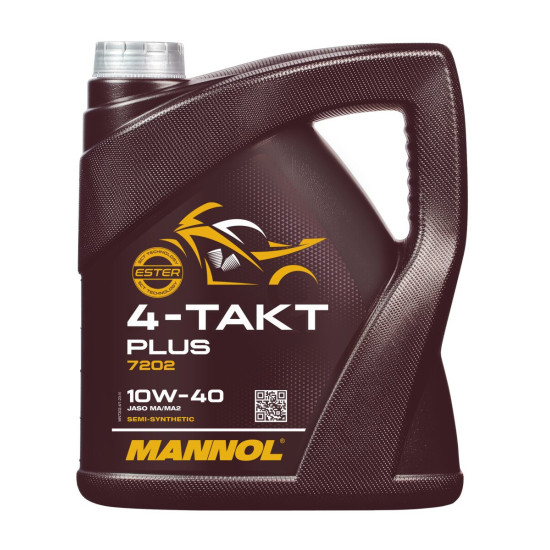 MANNOL 10W40 4T PLUS SEMI-SYNTHETIC ENGINE OIL 4L