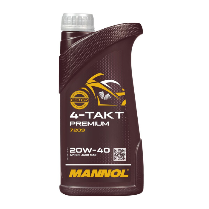 MANNOL 20W40 4T PREMIUM SEMI-SYNTHETIC ENGINE OIL 1L