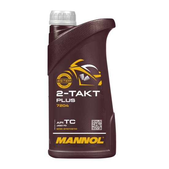MANNOL 2T PLUS SEMI-SYNTHETIC ENGINE OIL 1L