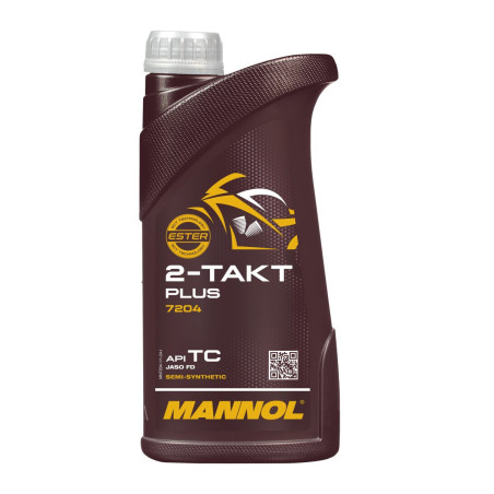 MANNOL 2T PLUS SEMI-SYNTHETIC ENGINE OIL 1L