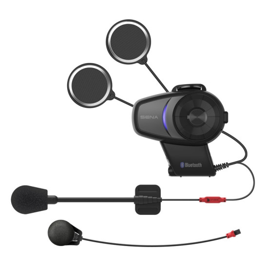 SENA 10S BLUETOOTH 4.1 MOTOCIKLŲ INTERKOMAS IKI 1600 M SU UNIVERSALIU MIKROFONŲ RINKINYU (BE RADIJO) (1 RINKINYS) (EL) -