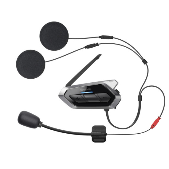 SENA 50R QUANTUM MESH 2.0 BLUETOOTH 5.0 MOTOCIKLŲ INTERKOMAS IKI 2000 M SU FM RADIJU IR HARMAN KARDON GARSO SISTEMA (1 K