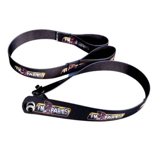 FM-PARTS TEKSTILINĖS DIRŽELĖS (DIRŽELIAI) MOTOCIKLO TRAUKIMUI (KOMPLEKTAS PRIEKIS GALINIS) KTM SX / EXC / XC '20-'23