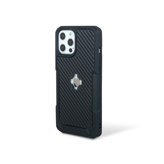 IŠPARDAVIMAS „CUBE X-GUARD“ TELEFONO DĖKLAS, SKIRTAS „IPHONE 12 PRO MAX“, JUODAS / ANGLIES SPALVOS (LAIKIKLIS ANT VAIRO 