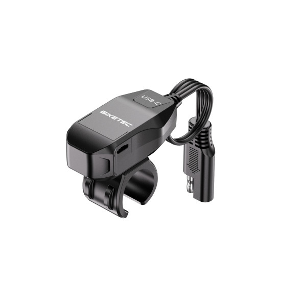 BIKETEC PRO MOTOCYKLOWE GNIAZDO USB-C MONTOWANE NA KIEROWNICĘ (EL)