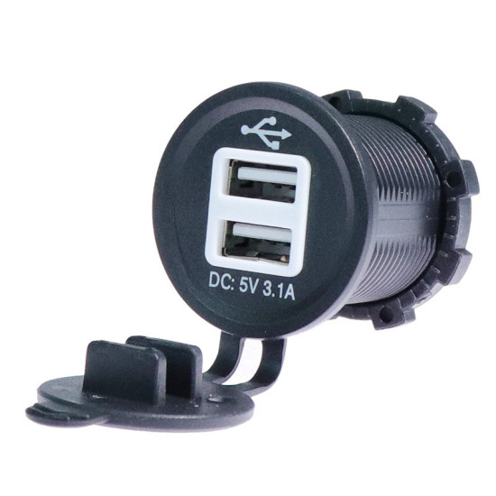 BIKETEC PRO GNIAZDO MOTOCYKLOWE 2X USB TYP-A (EL)