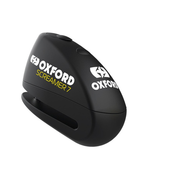 OXFORD STABDŽIŲ DISKO UŽRAKTAS SU SIGNALIZACIJA, MODELIS SCREAMER XA7, 7 MM KAIŠTIS, JUODAS (SENAS KODAS: LK279)