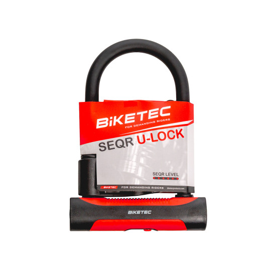 „BIKETEC SEQR U-LOCK“ apsauginė spyna, 180 mm x 260 mm, 3 raktai, 16 mm apkaba