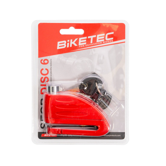 BIKETEC SEQR BLOKADA TARCZY HAMULCOWEJ- BOLEC / TRZPIEŃ 16MM, ROZMIAR: 98,5MM X 53,6MM, 3KLUCZE,