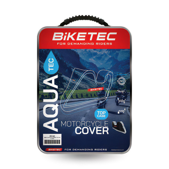 „BIKETEC“ VANDENIUI ATSPARUS „AQUATEC“ MOTOCIKLO UŽDANGALAS SU VIETOS DĖŽEI, JUODAS/PILKAS, S DYDIS