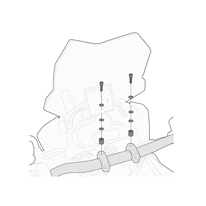 KAPPA ZESTAW MONTAŻOWY DO MOCOWANIA SMART BAR DUCATI / HONDA / KAWASAKI / BENELLI / KAWASAKI / SUZUKI