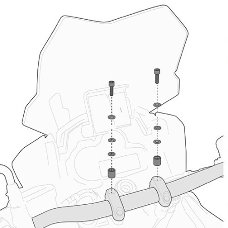 KAPPA SMART STRYPO MONTAVIMO RINKINYS HONDA / KTM / SUZUKI / YAMAHA / KAWASAKI / TRIUMPH