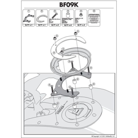 KAPPA TANKLOCK MONTAS DUCATI MONSTER 1100 EVO
