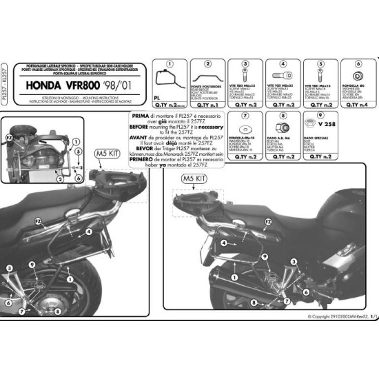 KAPPA ŠONINIS LAIKIKLIS MONOKEY HONDA VFR 800 (98-01)