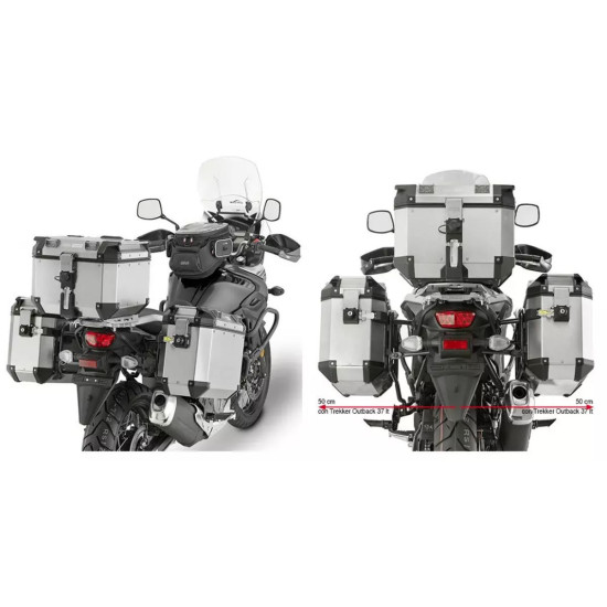 KAPPA ŠONINIS DĖŽUTĖS LAIKIKLIS, MONOKEY, PASKIRSTYMO VELŽELIO ŠONAS, SUZUKI DL 650 V-STROM '17-'24 - KFR K'FORCE IR KVG