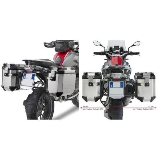KAPPA MONOKEY ŠONINIAI DĖŽĖS SU VENTILIATORIUMI BMW R 1200 GS (13-18), R 1250 GS (19-23), R 1250 GS Adventure (19-24) - 