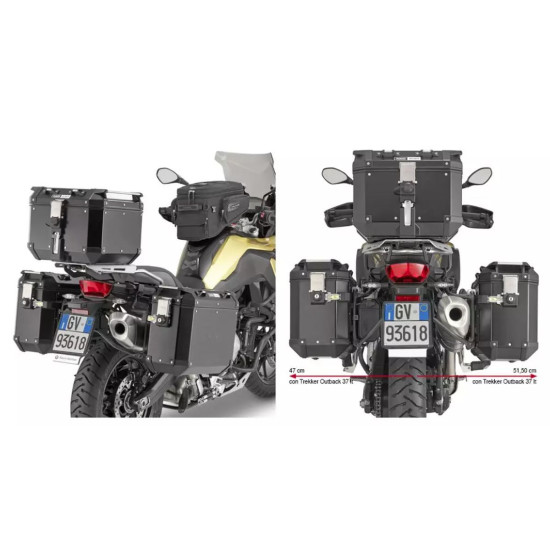 KAPPA STELAŻ KUFRÓW BOCZNYCH MONOKEY CAM SIDE BMW F 750 GS (18-23),F 800 GS (24-25) F 850 GS (18-23), F 850 GS Adventure