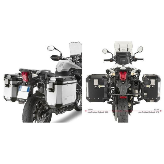 KAPPA STELAŻ KUFRÓW BOCZNYCH MONOKEY CAM SIDE TRIUMPH Tiger 800 / 800 XC / 800 XR (11-17) - POD KUFRY KFR K'FORCE ORAZ K