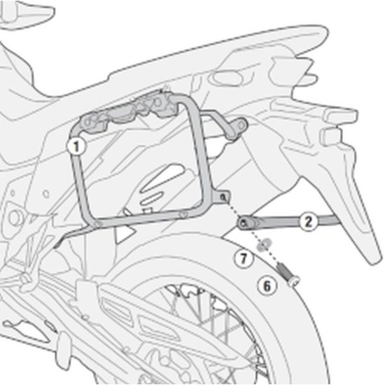 KAPPA STELAŻ KUFRÓW BOCZNYCH MONOKEY HONDA XL 750 Transalp '23-'25 - RÓWNIEŻ POD KUFRY MONOKEY KMS K'MISSION ALU