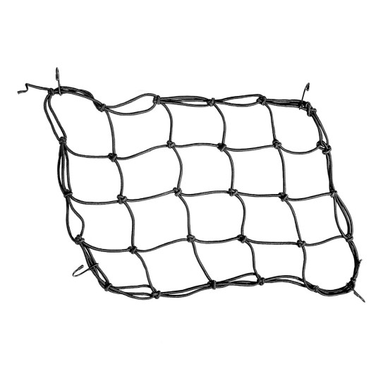 BIKETEC LAGAMINO TINKLAS (VORO FORMOS) 4 MM X 25 CM X 25 CM, 4 STIPRŪS KABLIUKAI, JUODAS