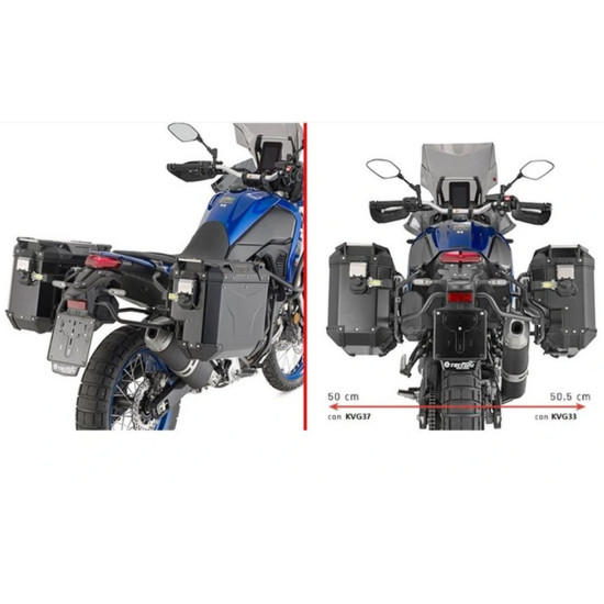 KAPPA MONOKEY ŠONINIS KUMPIO STABILIZATORIUS, ŠONINIS DĖŽĖS LAIKRODZIO LAIKIKLIS, YAMAHA TENERE 700 '19-'24, WORLD RAID 