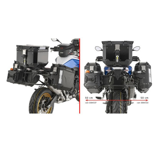 KAPPA MONOKEY ŠONINIS ŠONINIO LAIKIKLIS BMW F 900 GS '24-, - KVG K'VOYAGER ALU ŠONINIAMS LAIKIKLIAMS - DEŠINYTĖ KVGS33 P