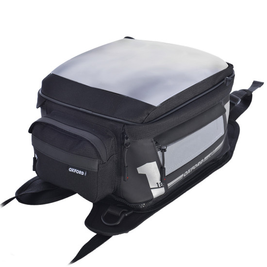 OXFORD TORBA NA ZBIORNIK MOTOCYKLA TANK BAG F1 TANK BAG SMALL 18L STRAP ON (MOCOWANIE PASKAMI) KOLOR CZARNY POJEMNOŚĆ 18